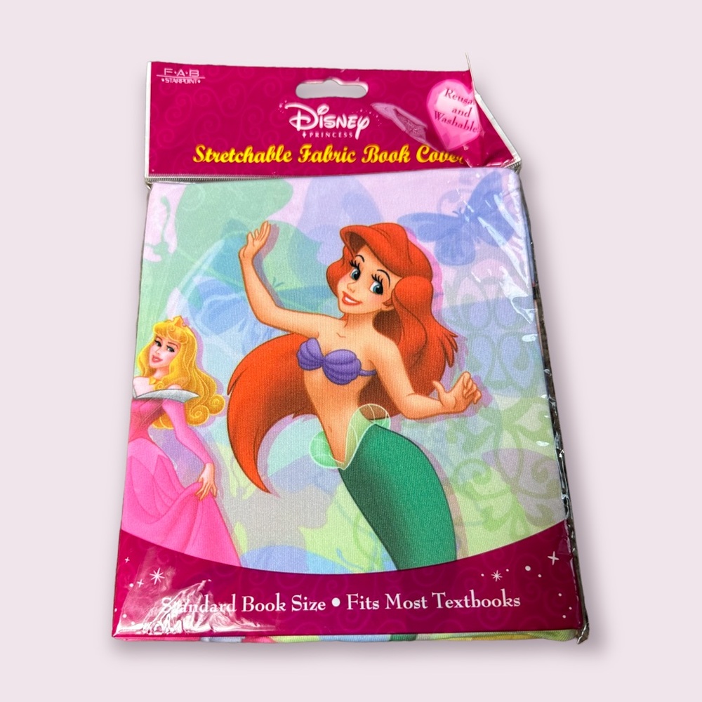 Disney Princess Ariel, Cinderella, Aurora, Belle, Snow White Fabric Book Cover